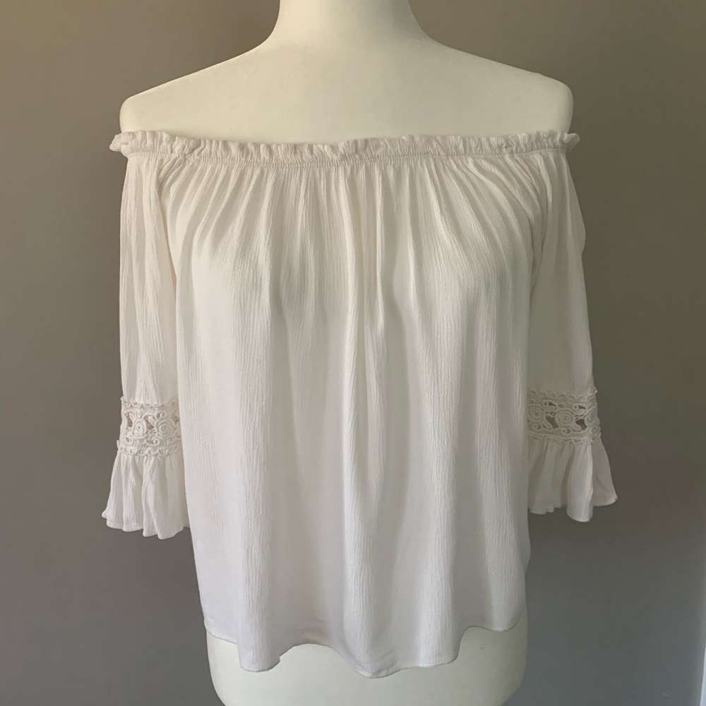 Chocolate Cream Color Off Shoulder Blouse